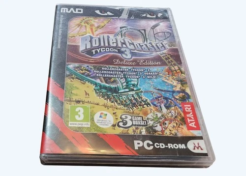 Vintage Atari Rollercoaster Tycoon 3 Deluxe Edition PC CD-ROM Game