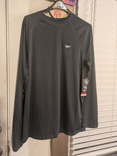 Speedo Men s Long Sleeve Rash Guard Swim Shirt UPF 50 Sun Protection Size M