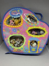 Vintage Littlest Pet Shop LPS 50+ Lot 2005-07 Hasbro Cats Dogs Pink Magnets Case