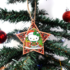 Sanrio Hello Kitty Christmas Ornament Holiday Tree Decor Santa Hat Presents 2D