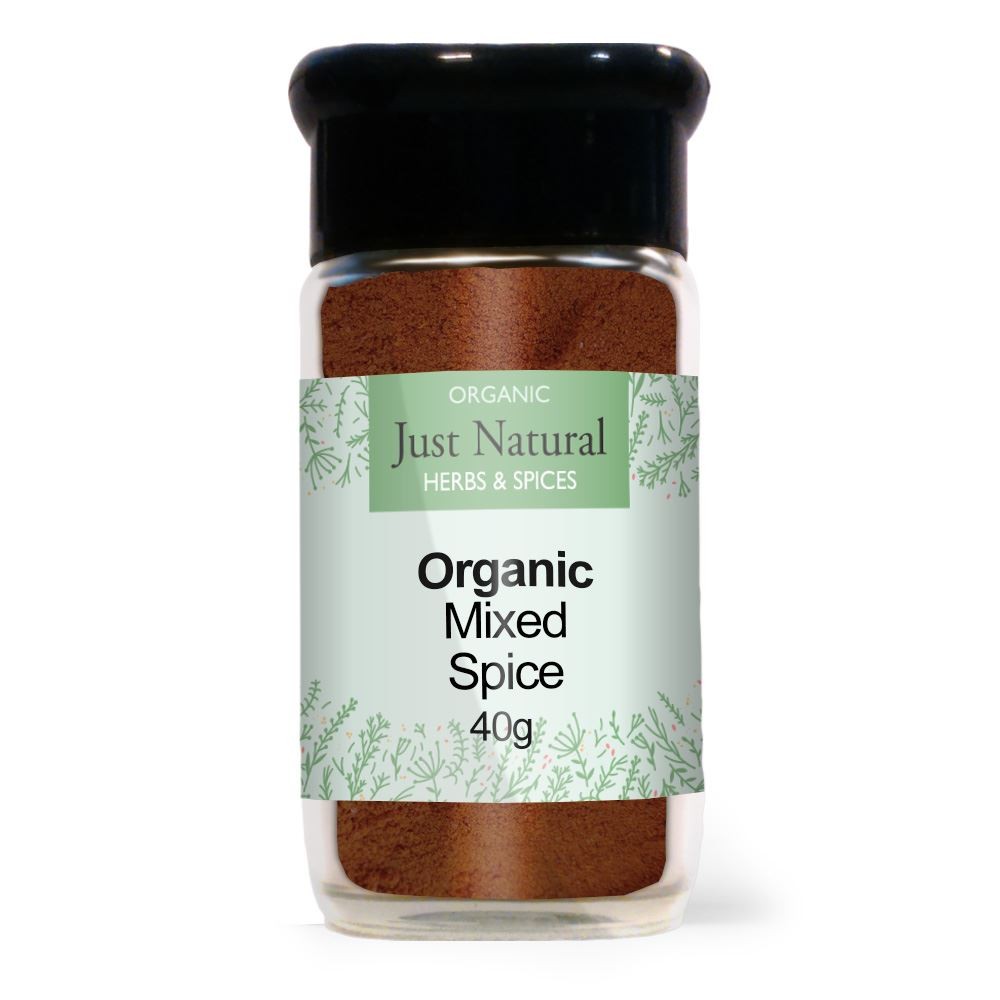 Just Natural Herbs Organic Mixed Spice (Glass Jar) 40g