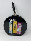 Vintage 1961 Mattel Barbie Ponytail Case Round Hatbox Carrying Storage Black