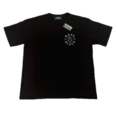 Vilebrequin x BAPE Black Logo Limited Edition Baumwolle Herren T-Shirt Schwarz