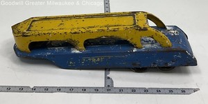 Vintage Auto Transport Car Carrier Pressed Steel Toy