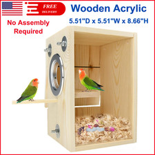 Bird Nest Breeding Box Mating Nesting Parakeet Budgie Lovebird Cockatiel Conure