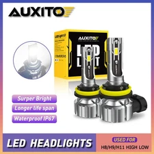 CANBUS H11 H8 H9 White LED Bulbs Headlight Conversion Kit High Low Beam CANBUS