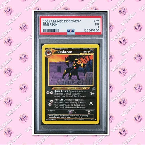PSA 1 Umbreon Neo Discovery 32/75 Regular Rare TCGKITTEN