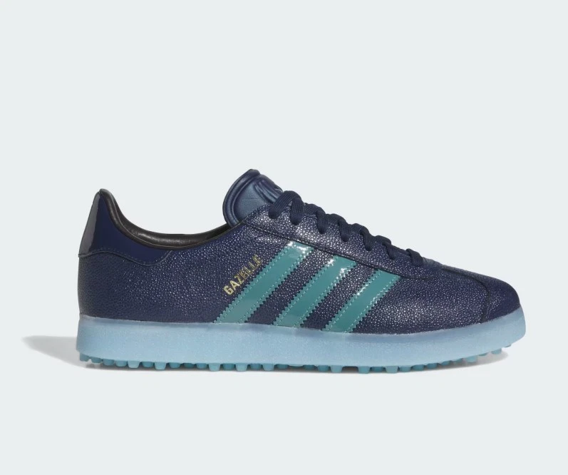 NWT Adidas Men\'s Gazelle \'Clear Sky Night Indigo\' Shoes JS1895 adidas Golf Originals Gazelle Spikeless Golf Shoes Clear Sky  main image 4