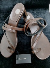 Massimo Dutti  womens dark brown Heeled Sandals  size 6 New without Box 