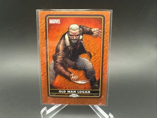 2025 Marvel Topps Chrome Deadpool Old Man Logan Orange Shimmer 17/25