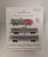 Hallmark Keepsake Miniature Ornaments  Lionel Santa Fe Super Chief 2011 3 pc New