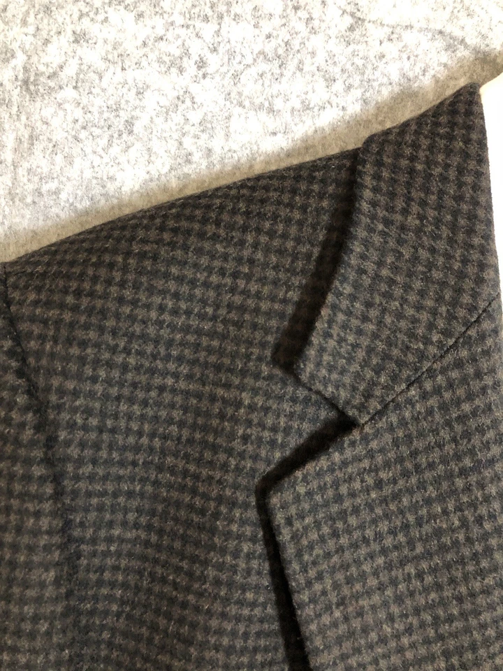 Gianfranco Ruffini 44L Marrón Italiano Cachemira Traje Abrigo Chaqueta Negocios Informal Foto 2 de 4