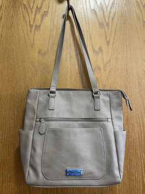 Multisac Taupe Faux Leather Handbag and Wallet - Mint Condition
