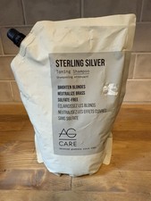 AG Care Sterling Silver Blonde Toning Shampoo 33.8 oz Large Refill Pouch Vegan