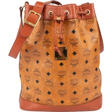 MCM Monogram Visetos Drawstring Bucket Crossbody Bag Bag