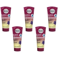 5 Pack Veet Fast Acting Gel Cream Hair Remover Legs & Body 6.78 Oz Each