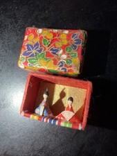 Miniature Japanese Tiny People Figures In Box Vintage