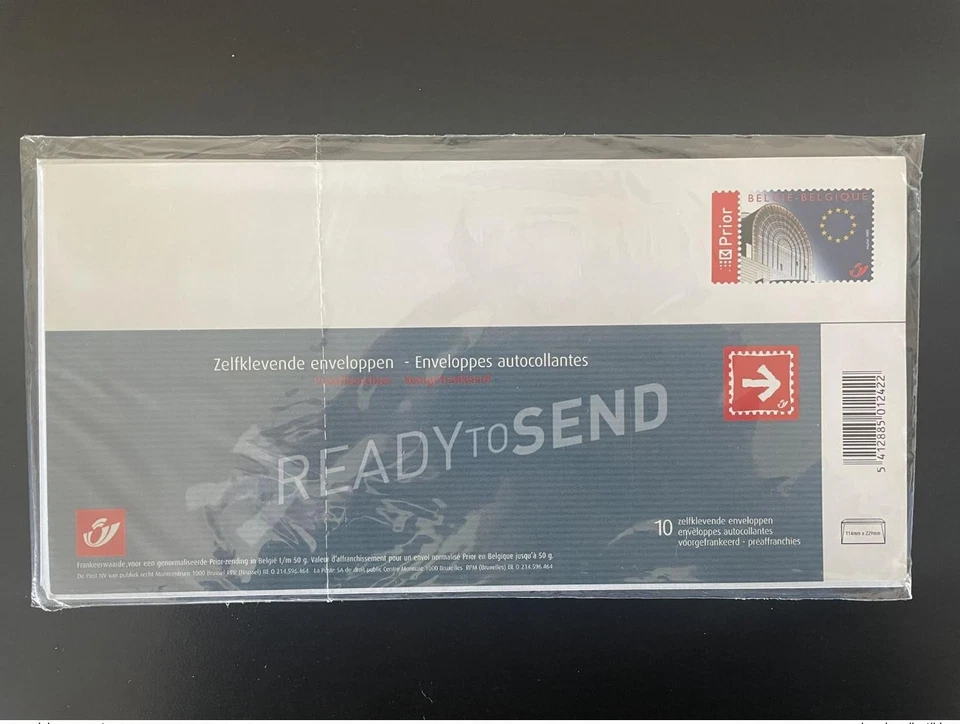 PAP Belgique lot de 10 enveloppes Prior pré-affranchies entiers postaux 2004 - Photo 1/2