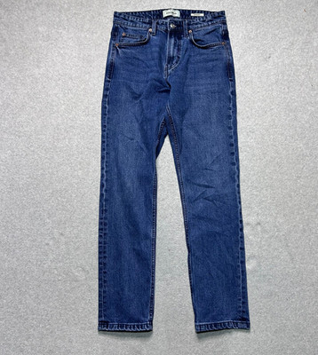 Pull & Bear Jeans Mens 30 X 30 Straight Leg Stretch Medium Wash Blue Denim