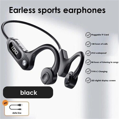 Bone Conduction Bluetooth 5.3 Headphones Wireless Earbuds Outdoor Sport Headset