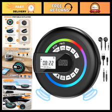 Portable Bluetooth CD Player with Speaker, FM Transmitter, Rechargeable, Anti-Sk