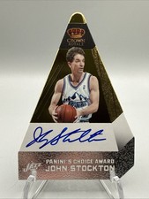 2011-12 Crown Royale JOHN STOCKTON Panini's Choice Award Gold Auto /5 #159