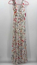 Pre-Owned Ieena for Mac Duggal White Size 0 Maxi Sleeveless Dress