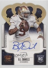 2013 Panini Crown Royale Gold Holo Die-Cut Signatures 14/25 BJ Daniels Auto 2r7