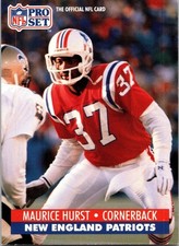  1991 Maurice Hurst 37 Patriots 581 National Football League Sports Trading Card