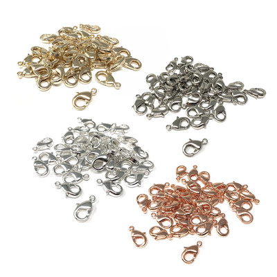 Karabinerverschlüsse 36 Teile Schmuck Halskette Fundstücke 12 mm Gold Silber Nickel Kupfer