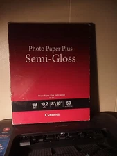 Canon SG-201 8"X10" Photo Paper Plus Semi Gloss (50 Sheets) New 