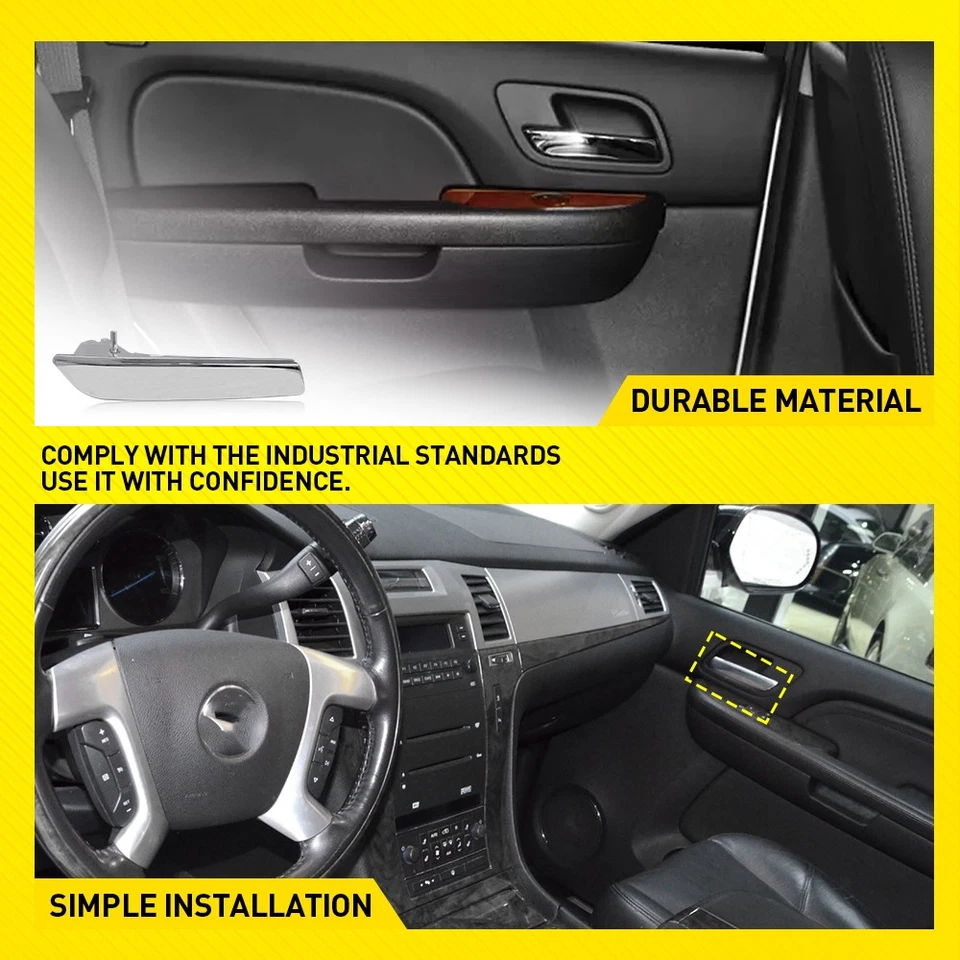 4x Manija interior interior interior de la puerta para 2007 08 09-14 GMC Yukon Chevy Tahoe EAH Foto 3 de 4