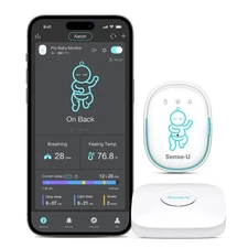 Sense-U Pro Baby Monitor (Long Range) with Arousal Vibration, Audible Alerts