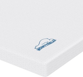Mattress Topper with Cover For Auction Double White 135 x 190 x 5cm
