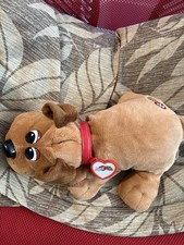 2007 Pound Puppies Puppy 13" Plush Paw Prints Red Collar Tag HTF