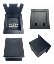 PROCRAFT FPML-1DUP4X-BK Recessed Stage Pocket / Floor Box 1AC + 4CH (any config)