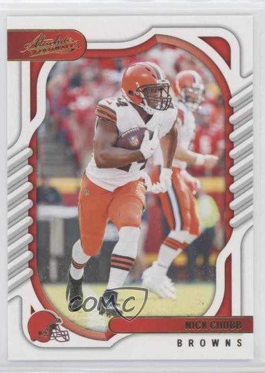 2022 Panini Absolute Yellow Nick Chubb #70 13h3