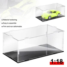 1: 18 Scale Acrylic Model Car Display Case Diecast Box for Car Toy Collectibles