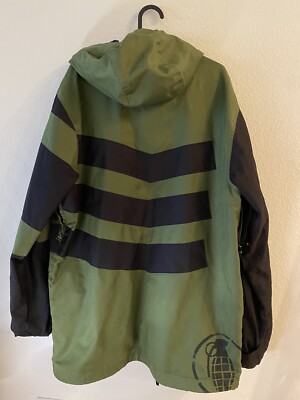 Grenade Fatigue Project Mens Medium Snowboard Jacket Green & Black