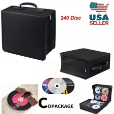 240 Discs Portable CD DVD Organizer Storage Koskin Wallet Holder Bag Case Album
