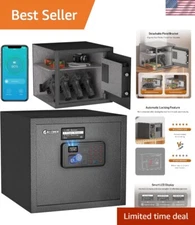 Compact Automatic Lock Gun Safe with Smart Features for Firearms and Valuables