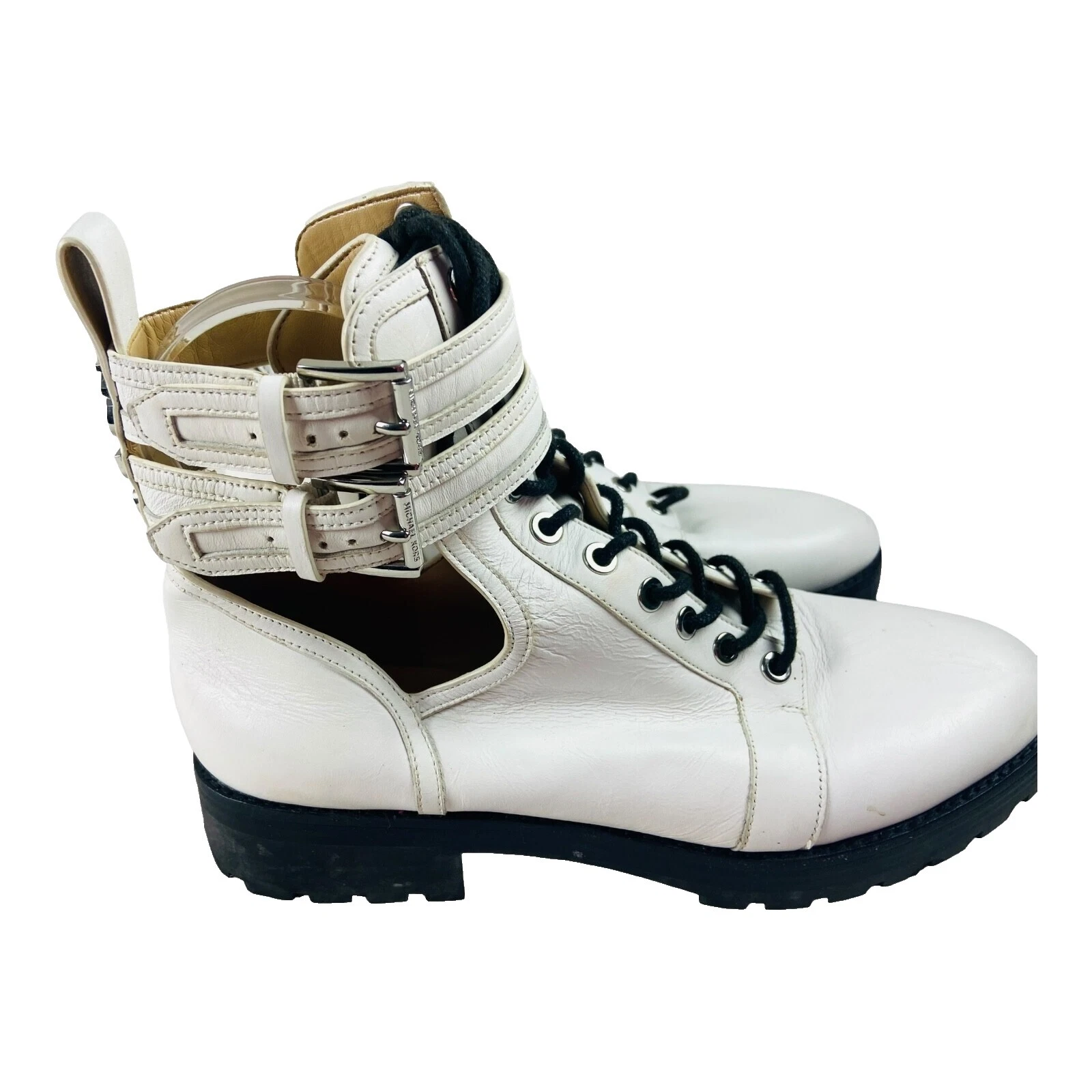 Женские байкерские однотонные сапоги Michael Kors