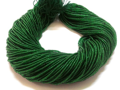 10 Strang Grün Perle Chid Rondelle Glatt 2-2,5 mm Perle Chid Perlen 12" Zoll