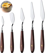 5 Pcs Stainless Steel Cake Cream Spatula Frosting Baking Pastry Tool