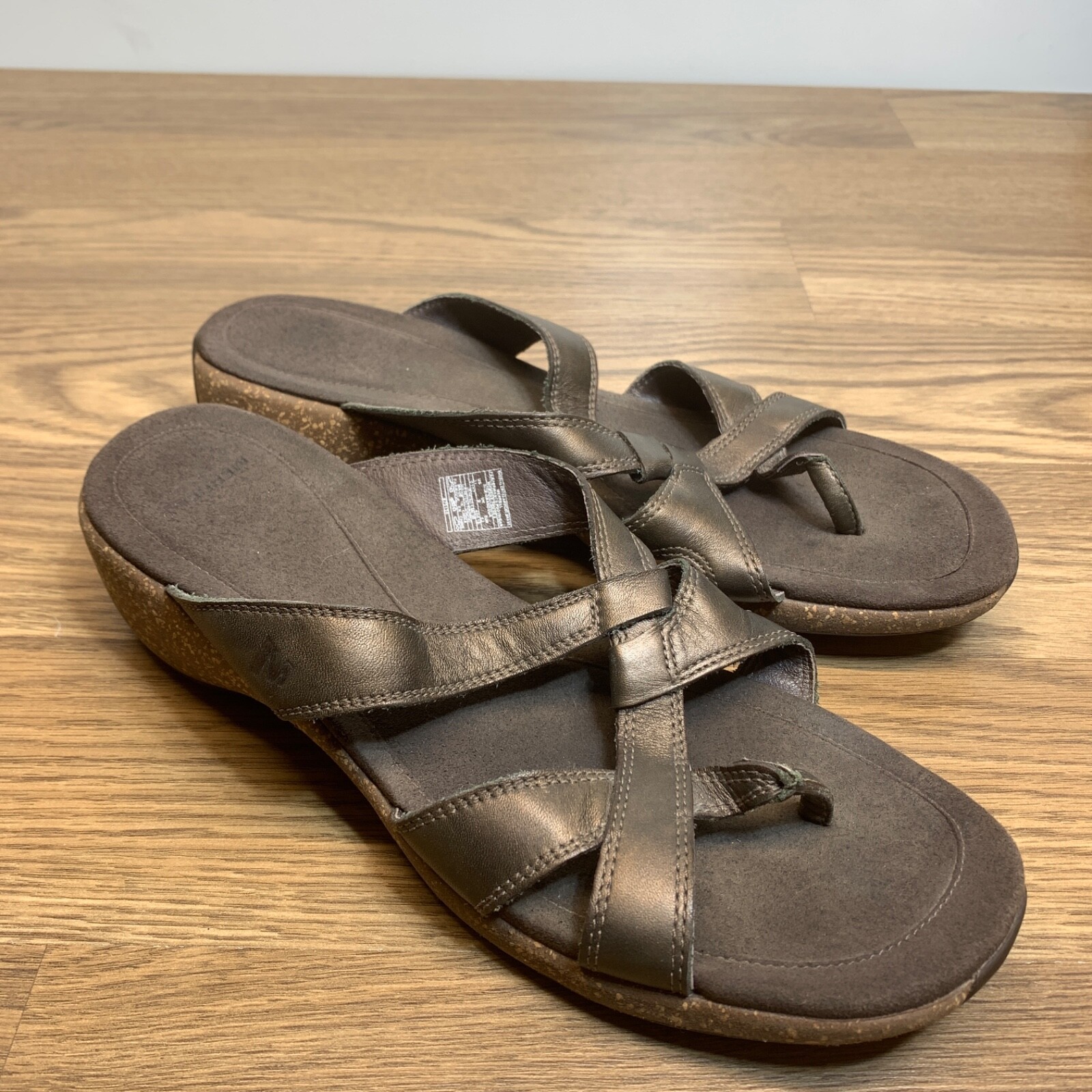 Sandali donna Merrell taglia 11 meridiana croce ottone antico slip on donna