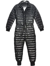 LUXTON Womens Down Ski Jumpsuit No. 2.1 Black (MSRP $1,150)