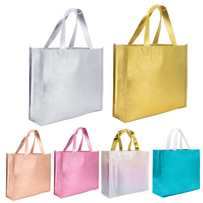 Time to Sparkle 12/24/36/48PCS Nonwoven Glossy Tote Bag Vest Gift