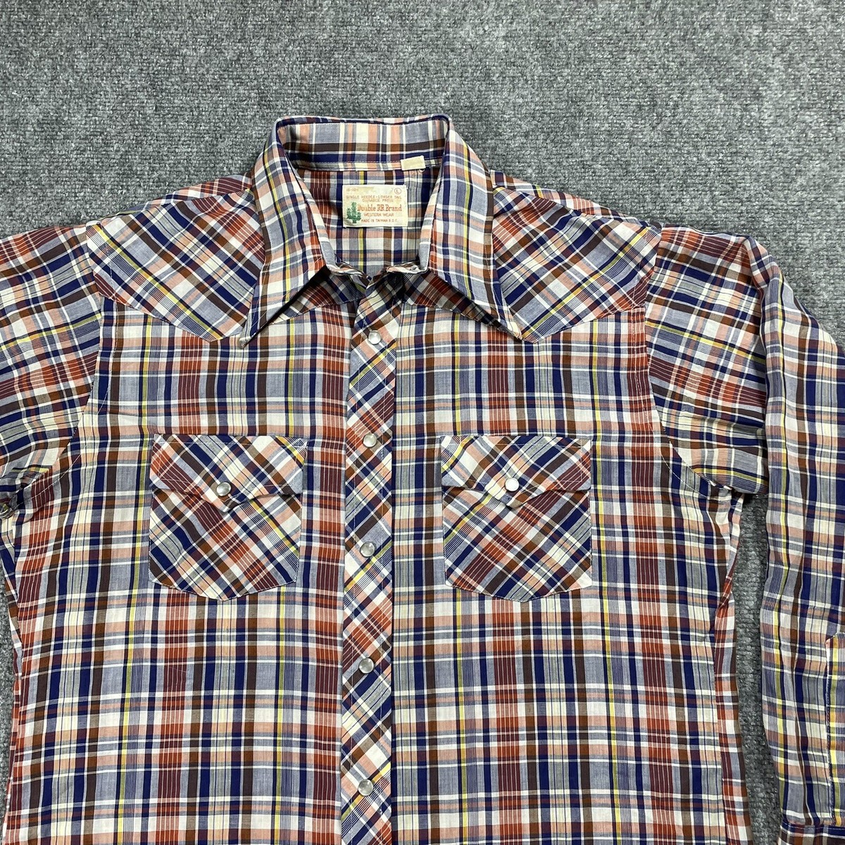 60's〜 WESTERN HEAVY NEL SHIRT VINTAGE VINTAGE 60s Double RR Brand Shirt Western Pearl Snap Button Up