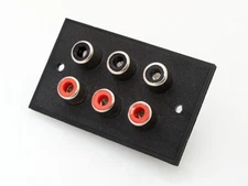 2 pcs Panel Mount 6 Way RCA Female Jack Audio Coaxial Connector Socket TV Stereo