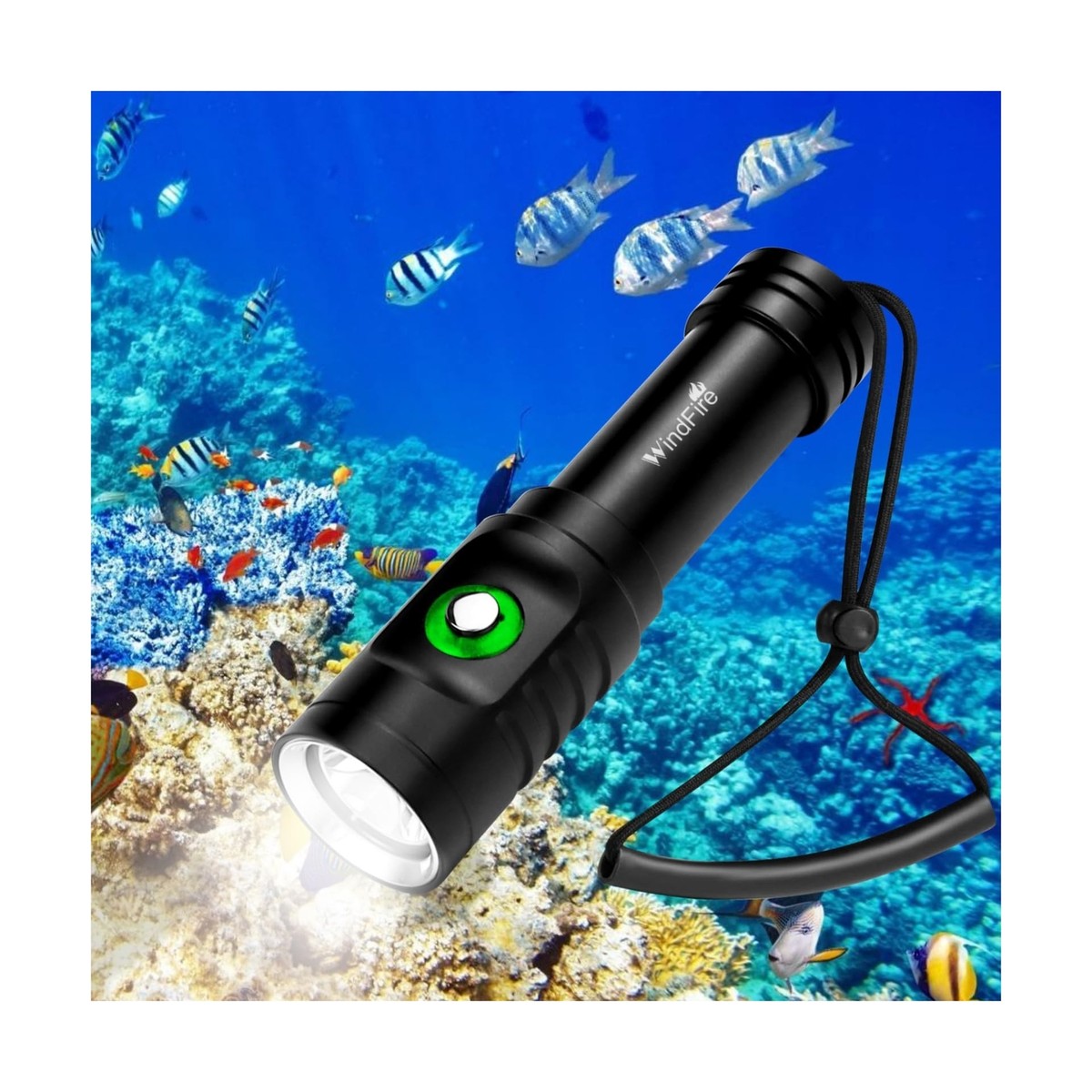Rechargeable Flashlight High Lumens WINDFIRE - 5 Modes LED Tactical ...